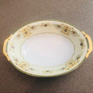 Vintage Porcelain Oblong Bowl From Japan